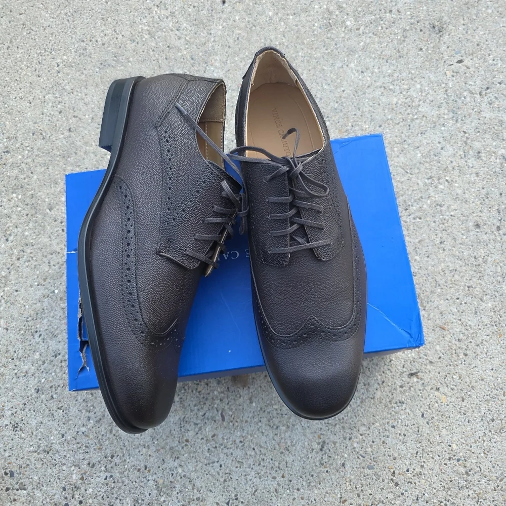 Vince Camuto Men's Brown Leather Dress Shoes Men Size 11